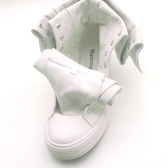 2019 TALL CANVAS LACED UP ZIPPER BOOTS SZ 7.5 - Picture 4 of 7